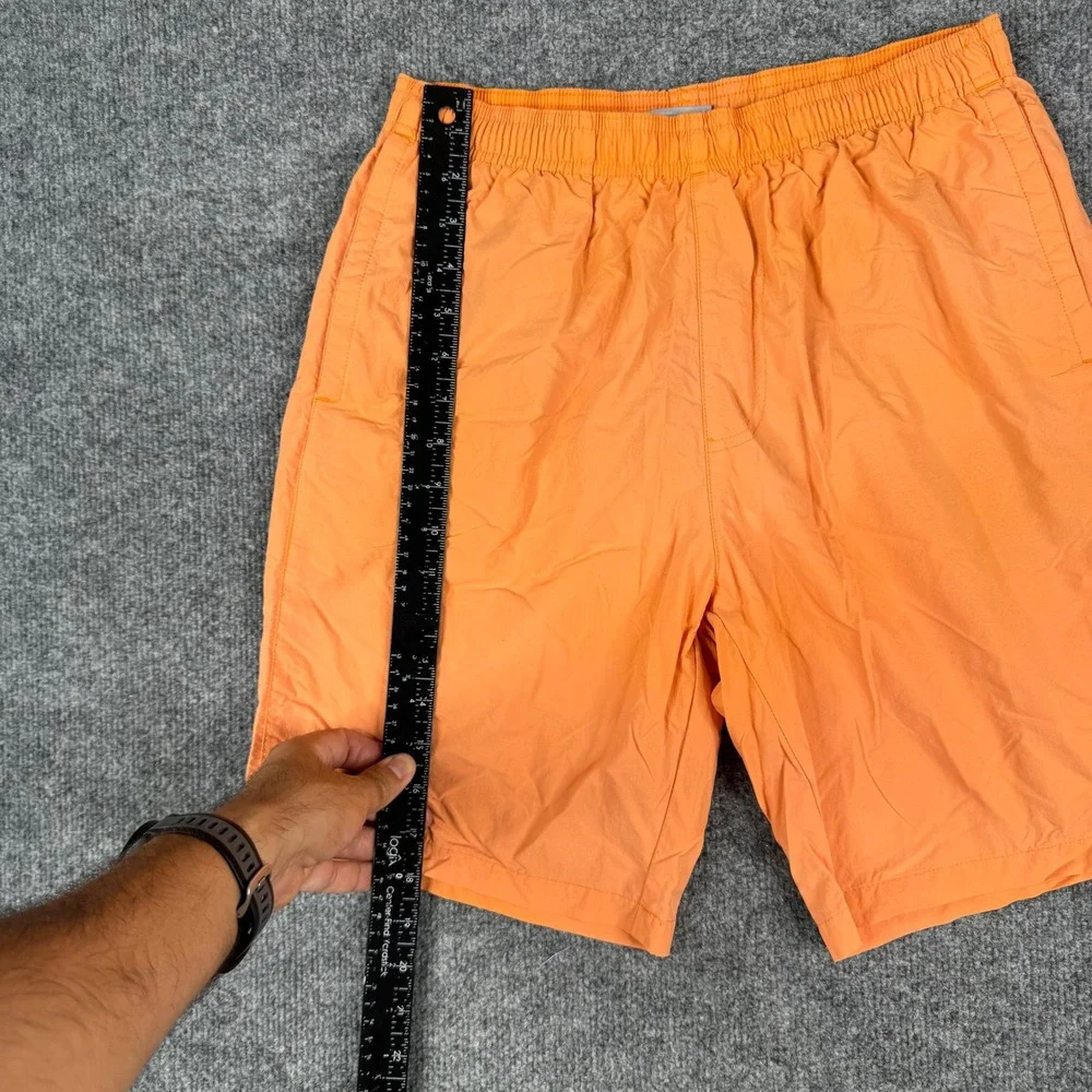 Columbia Shorts Mens Size S Orange Swim Trunks Mesh Lined Tropical Pocket Casual